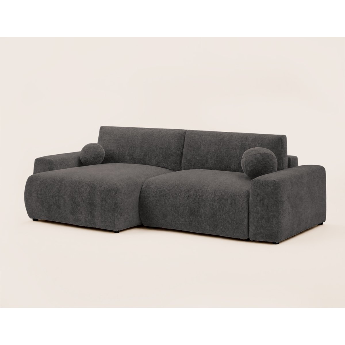 Canapé d'Angle Convertible 4 places - CONSTANCE gris, BEST MOBILIER