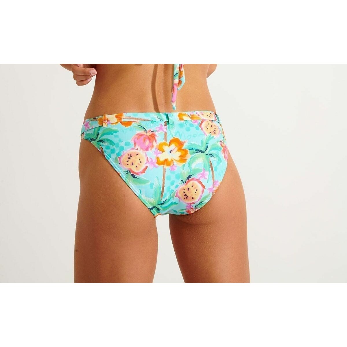 Dita Dragonfruit Bikini Bottoms print/blue background, BANANA MOON