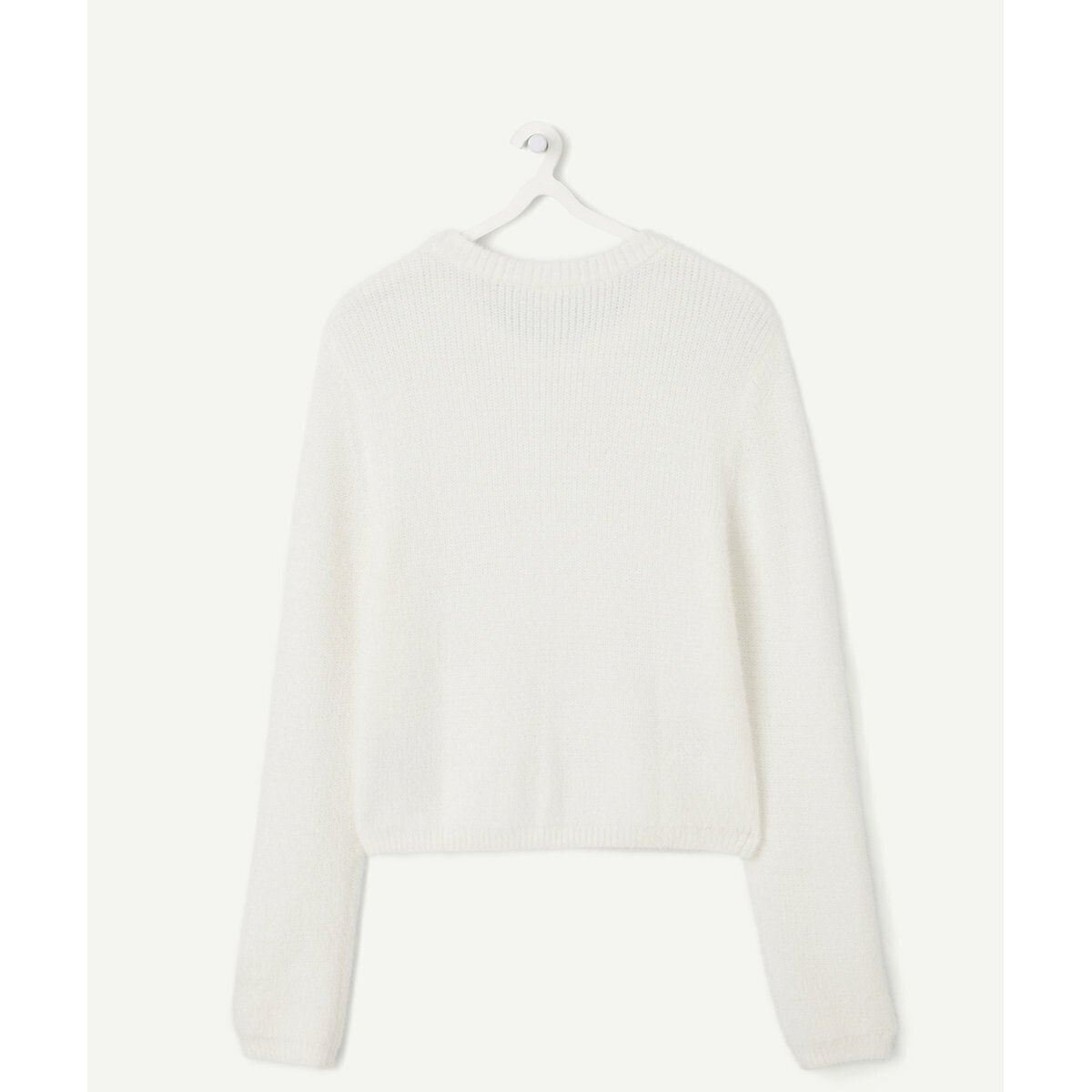 Pull col rond ecru, TAPE A L'OEIL
