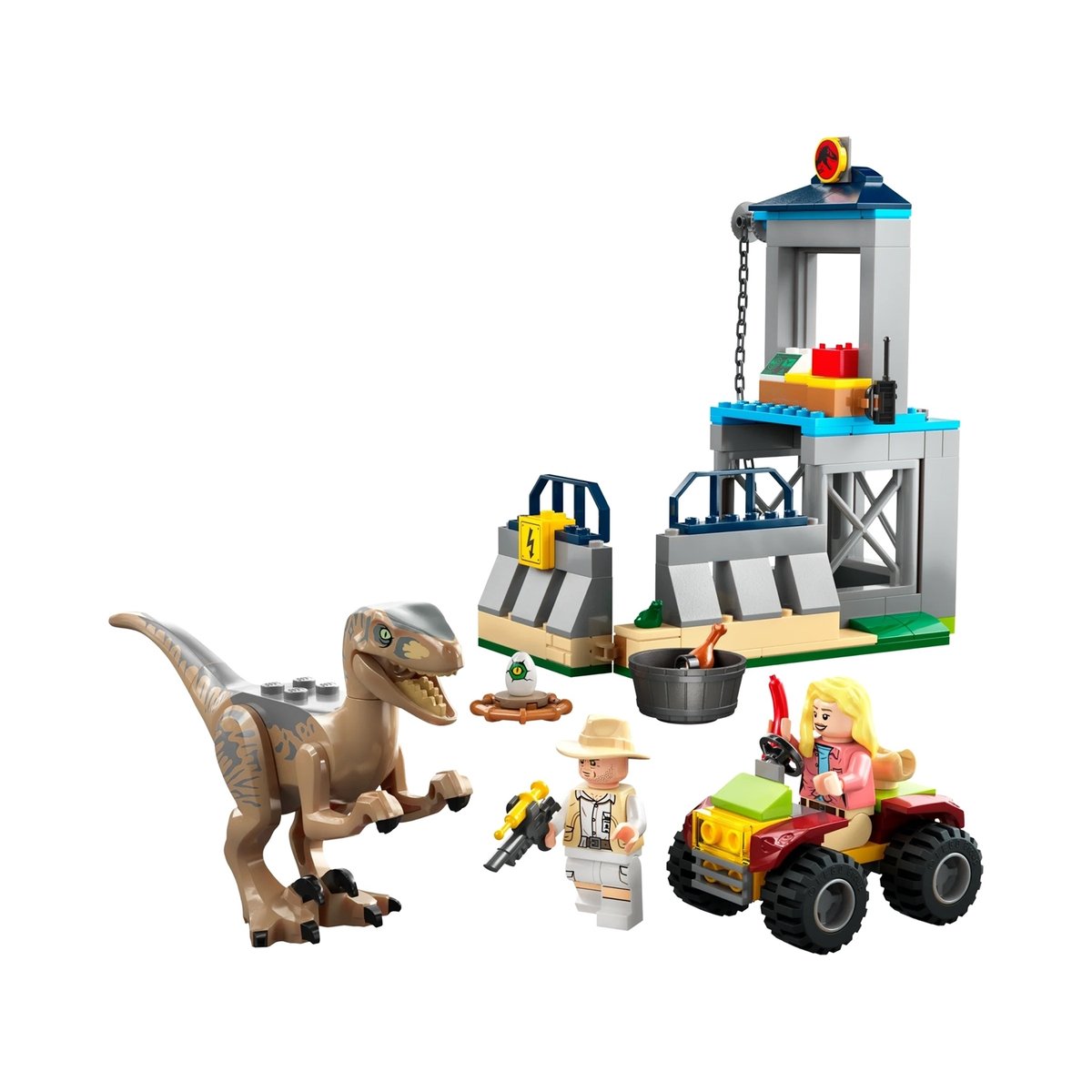 Jurassic Park L'évasion du vélociraptor multicolore, LEGO