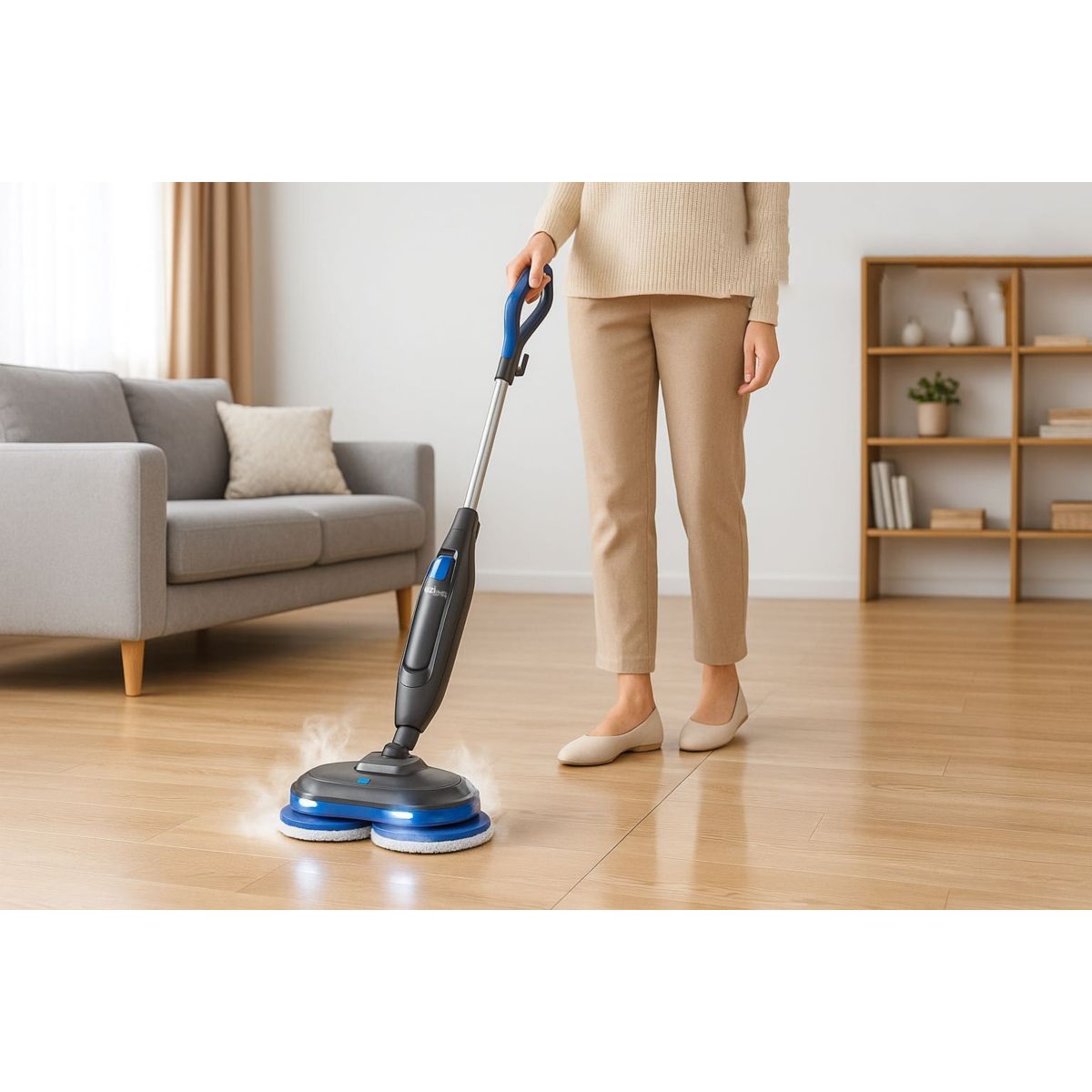Balai vapeur Steam Wave 360 couleur unique, EZICLEAN