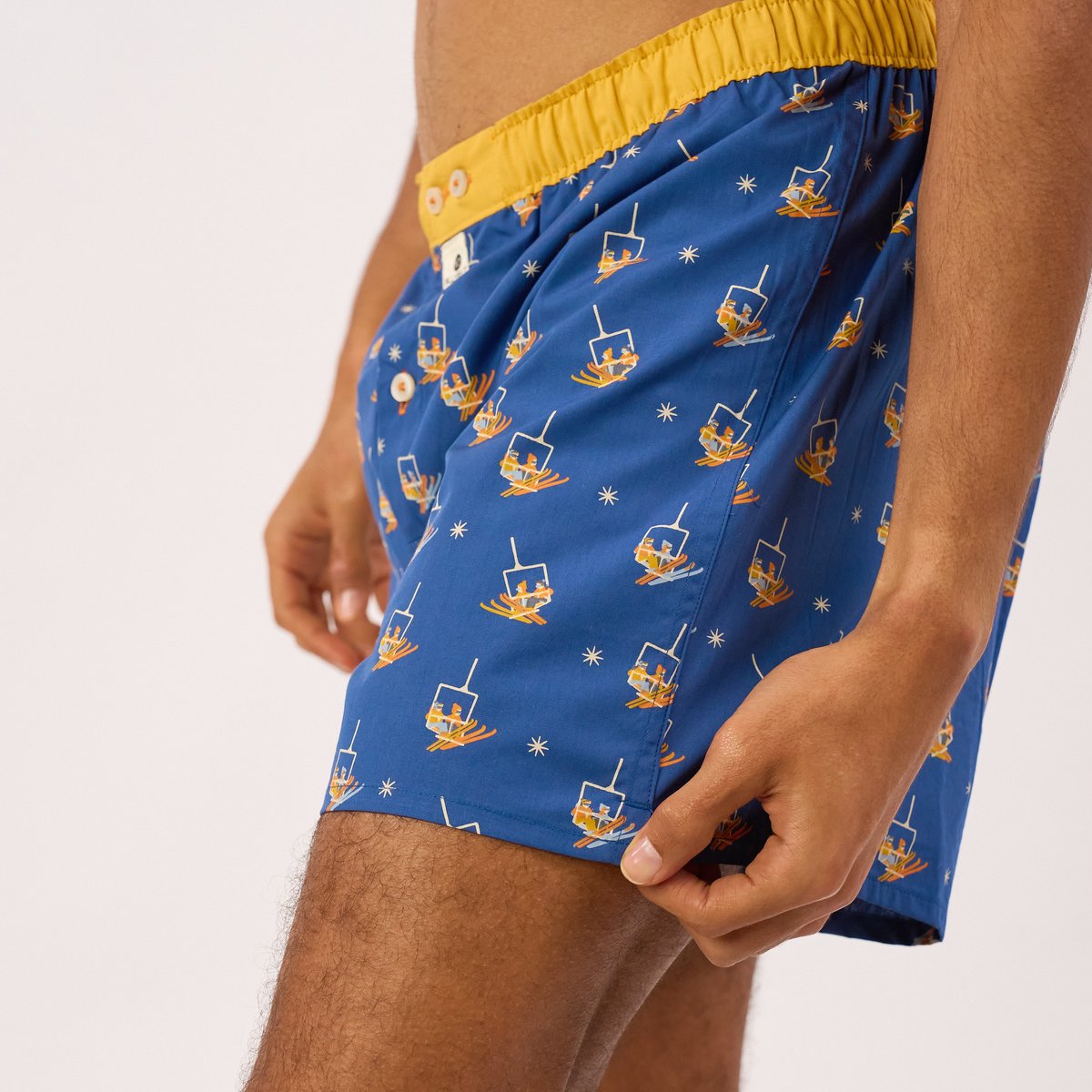 Caleçon en coton biologique FANTAISIE bleu, BILLYBELT