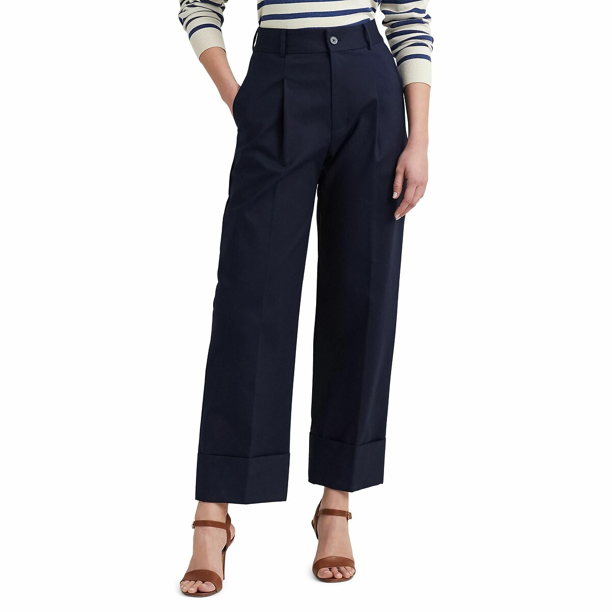 Pantalon large longueur cheville marine, LAUREN RALPH LAUREN