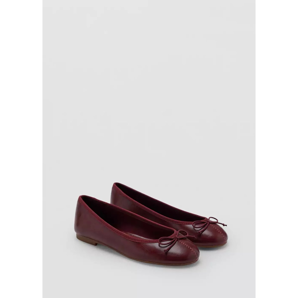 Ballerines nœud bordeaux, MANGO KIDS