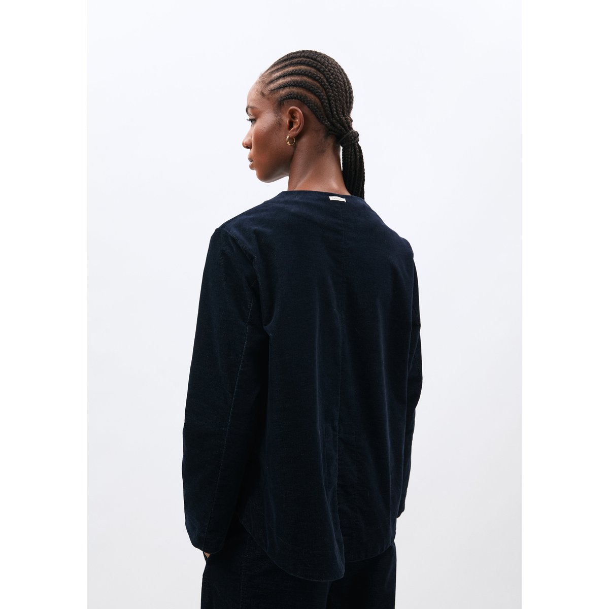 Veste courte en velours marine, HUMILITY