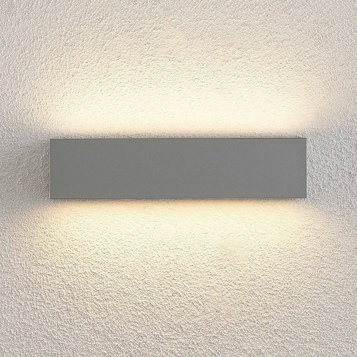 Applique extérieure en aluminium moderneLED argent, LUCANDE