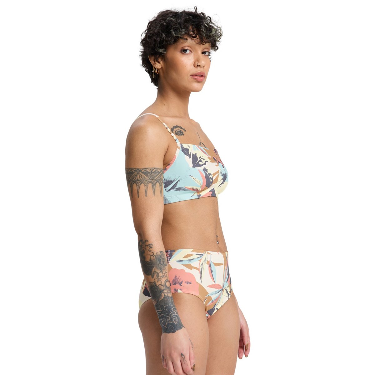 Haut de bikini brassière COBIDJI beige garden glade interact floral, QUIKSILVER