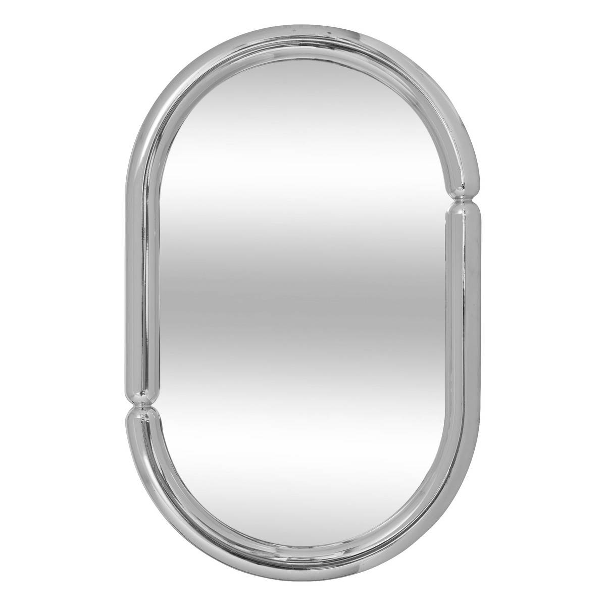 Miroir ovale chromé MICAELA argent, ATMOSPHERA