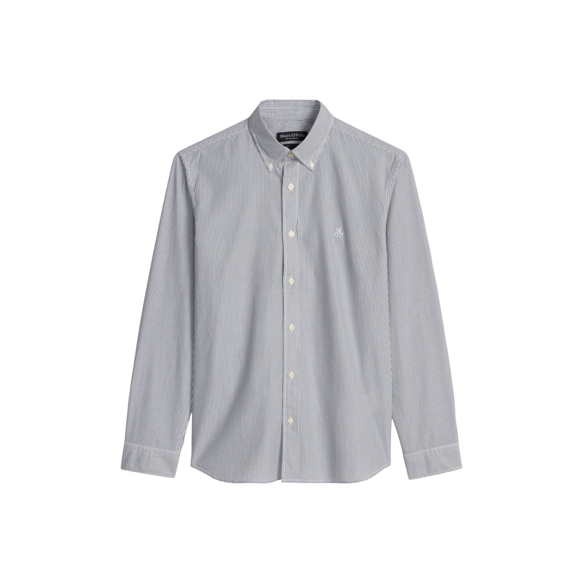 Chemise regular en popeline de coton bio gris, MARC O'POLO