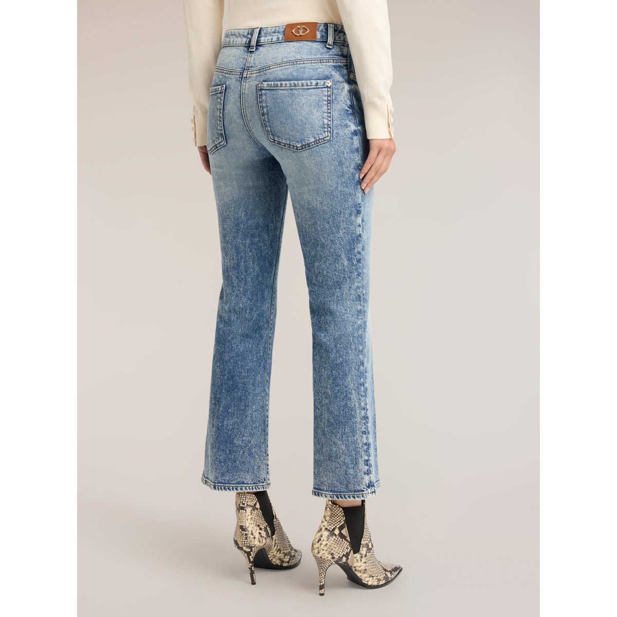 Jean kick flare stone washed light - blue, MOTIVI