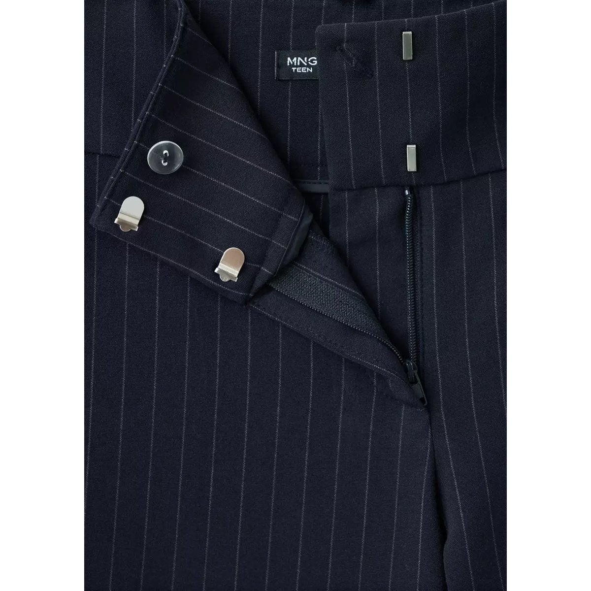 Pantalon à fines rayures bleu marine, MANGO TEEN