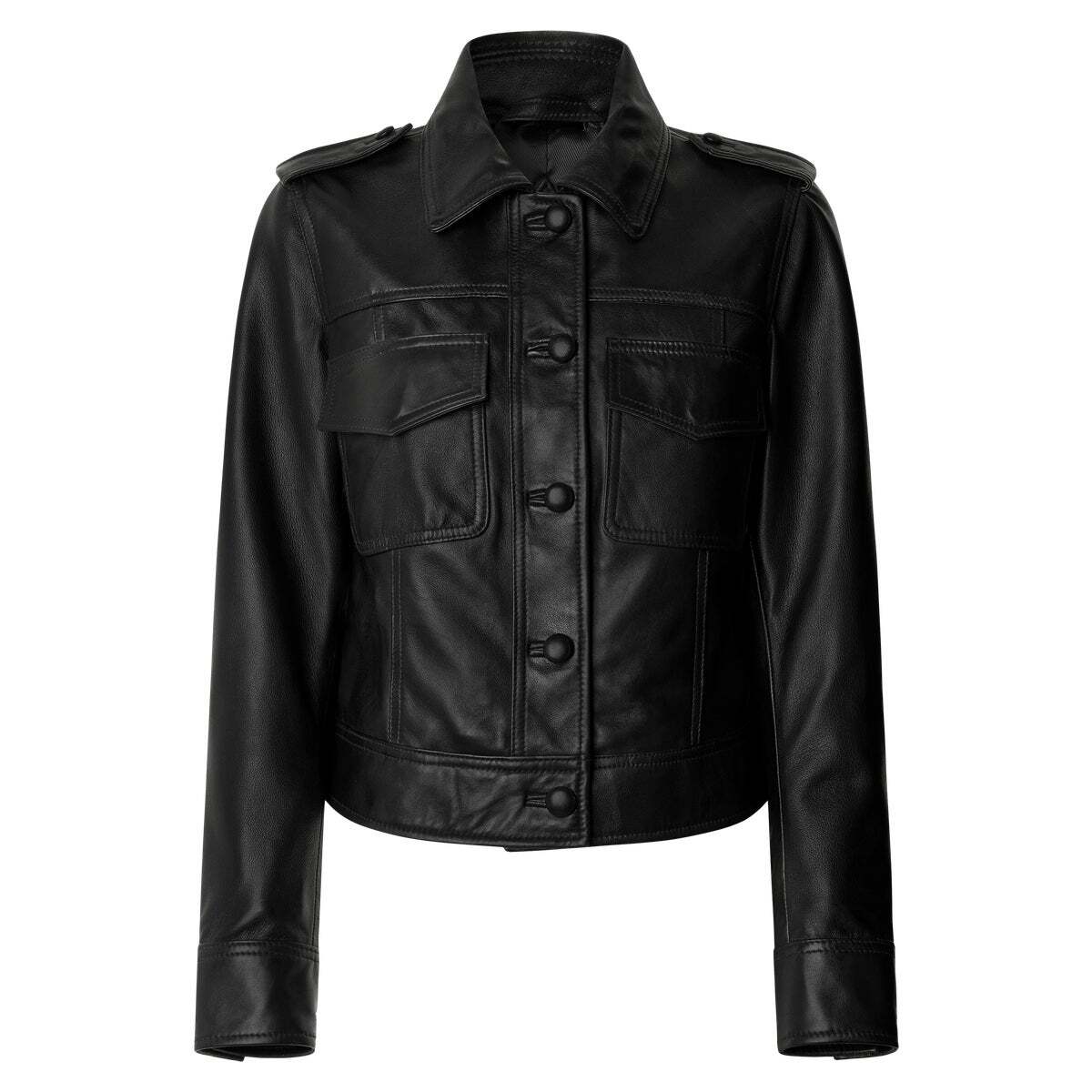 Veste En Cuir noir, PEPE JEANS