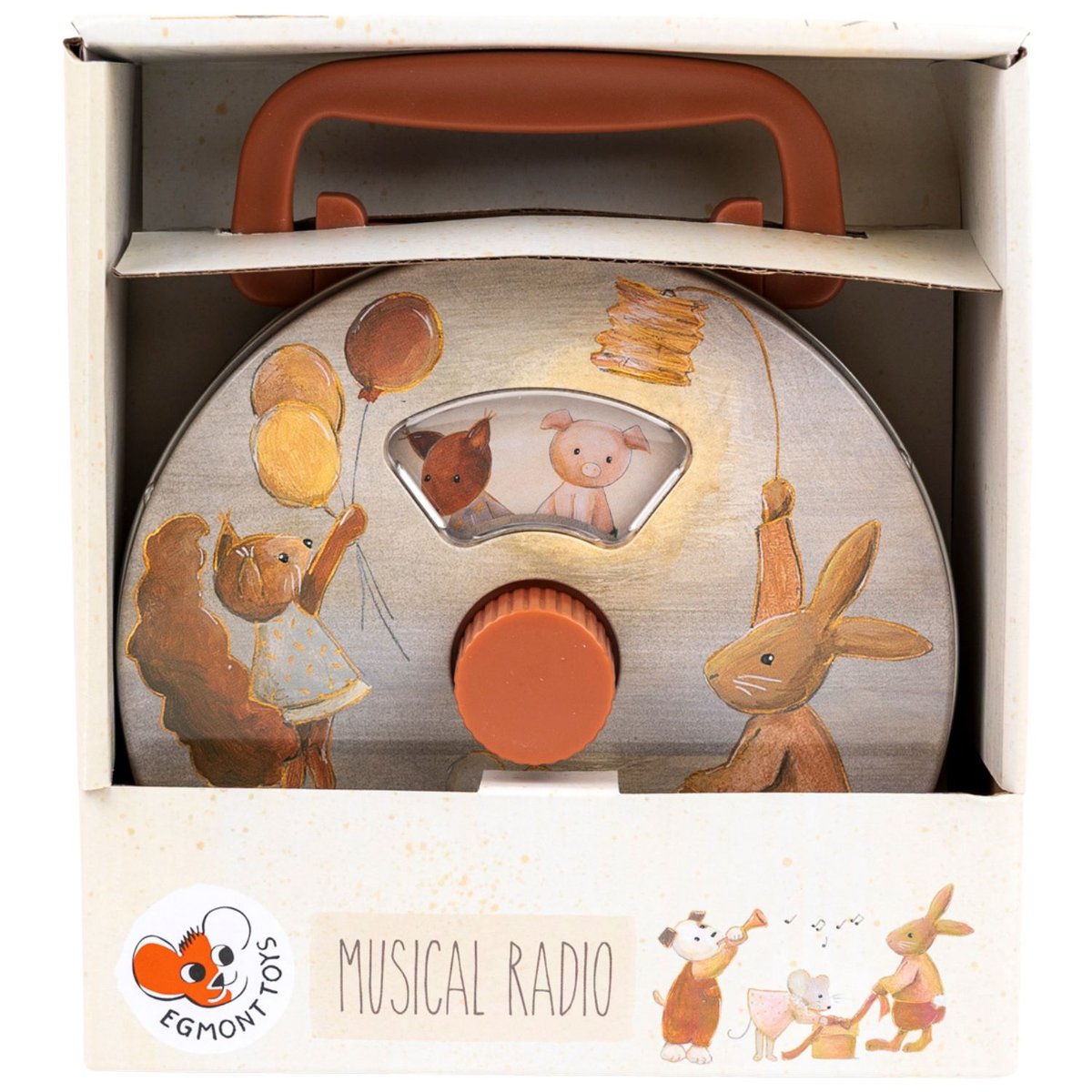 Boîte à musique gris, orange, beige, EGMONT TOYS