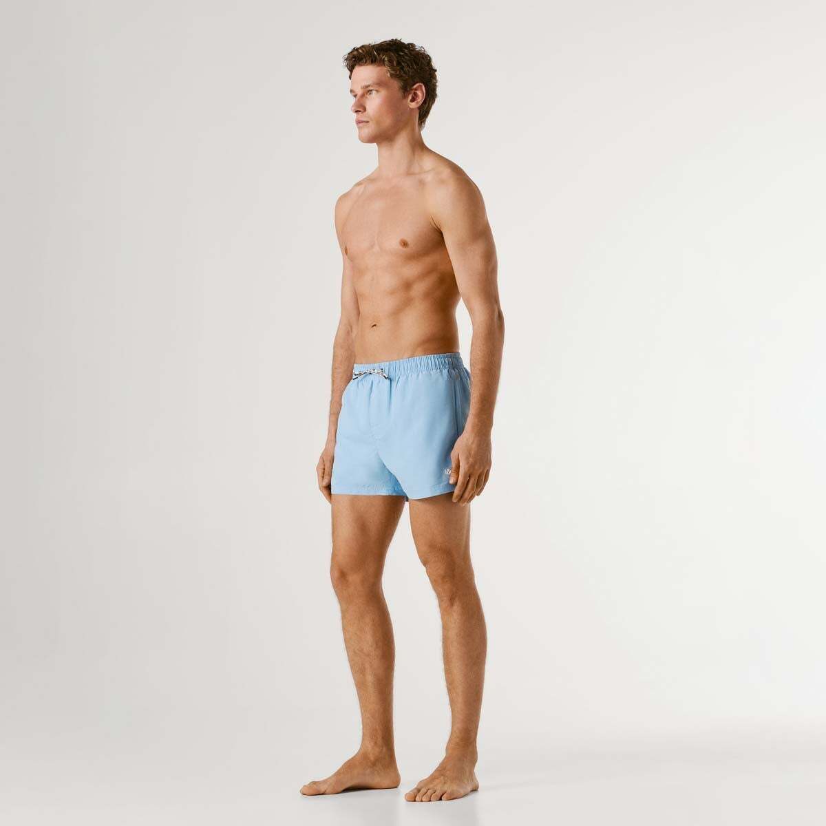 Short De Bain Logo Circulaire bleu oxford, PEPE JEANS