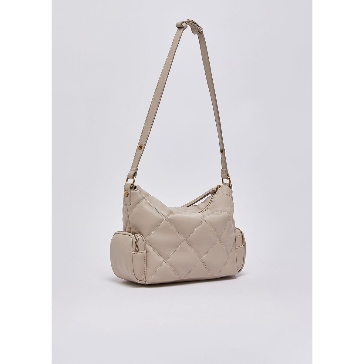 Sac hobo format petit matelassé blanc, LIU JO
