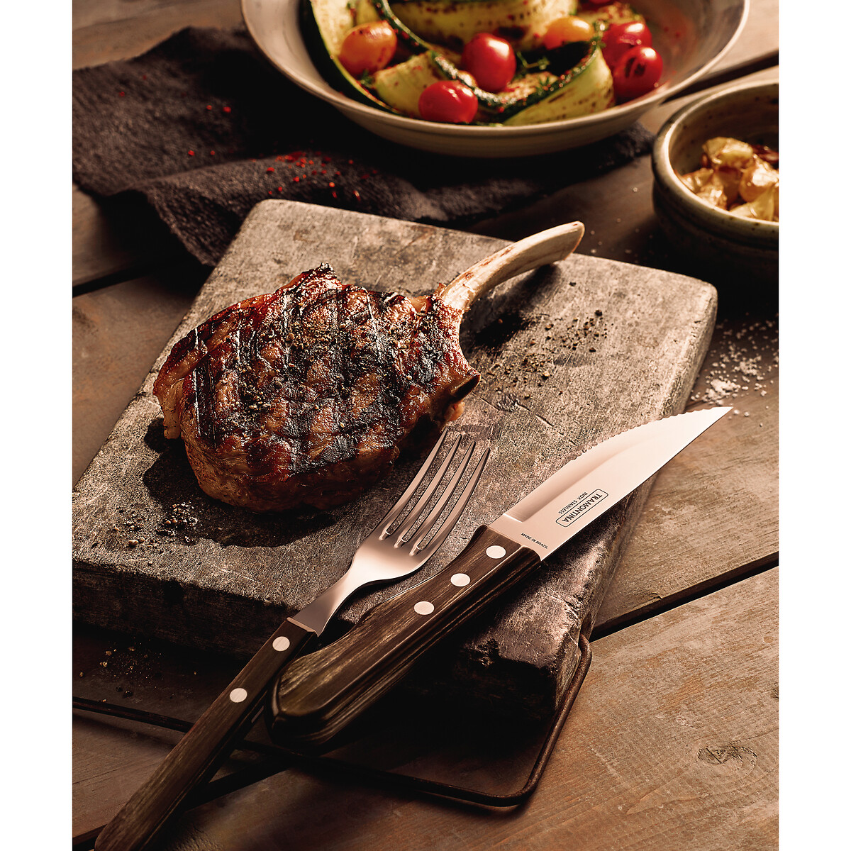 Conjunto de talheres Churrasco Jumbo (12 peças), Tramontina inox, TRAMONTINA