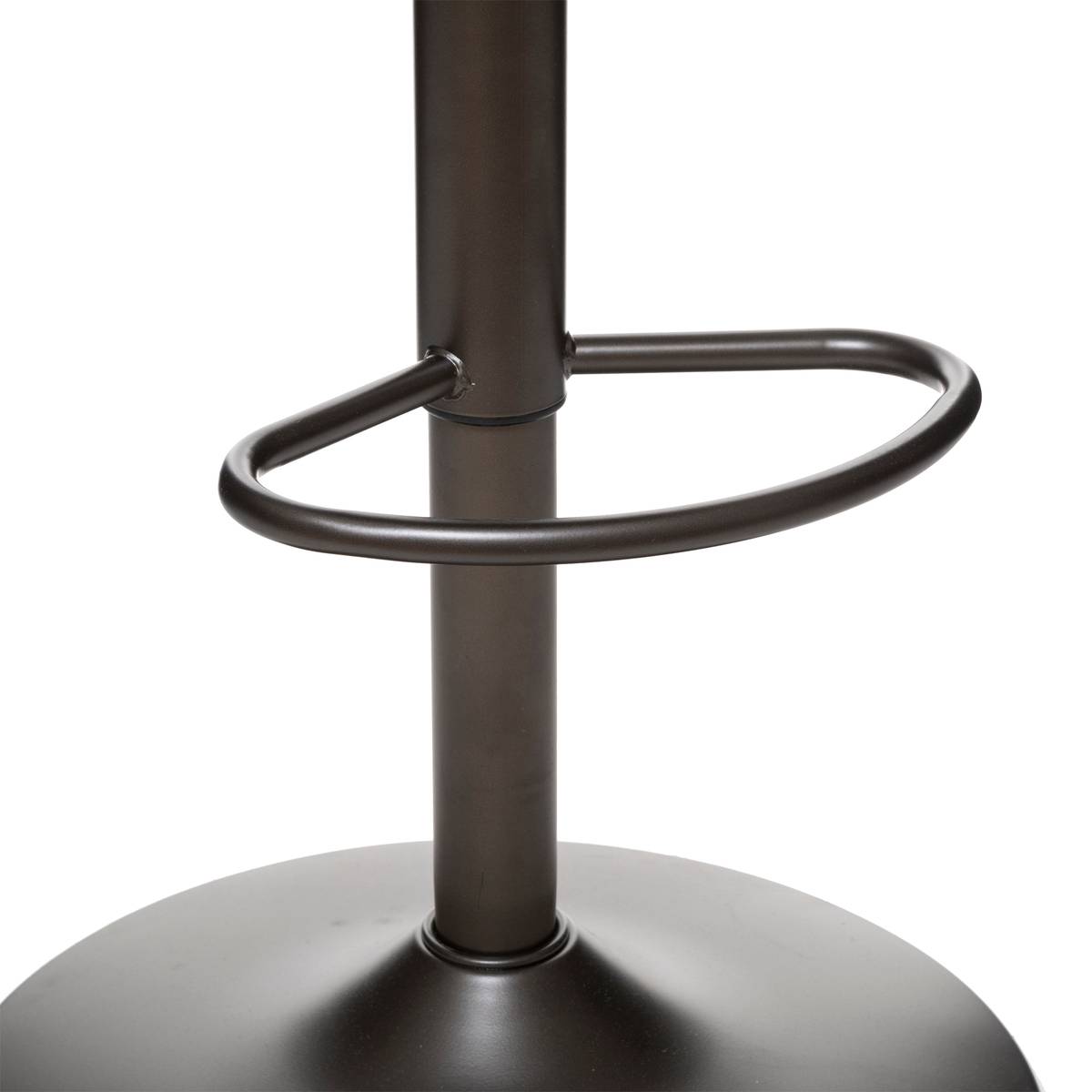 Lot de 2 tabourets de bar pivotants et réglables DELEK marron tonka, ATMOSPHERA