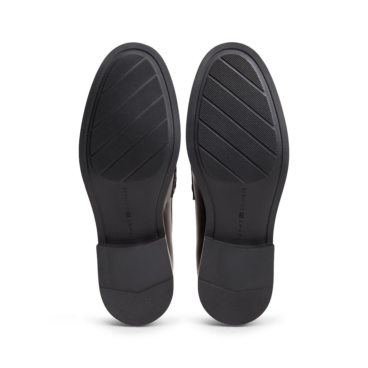 Mocassini in pelle con frange marrone scuro, TOMMY HILFIGER