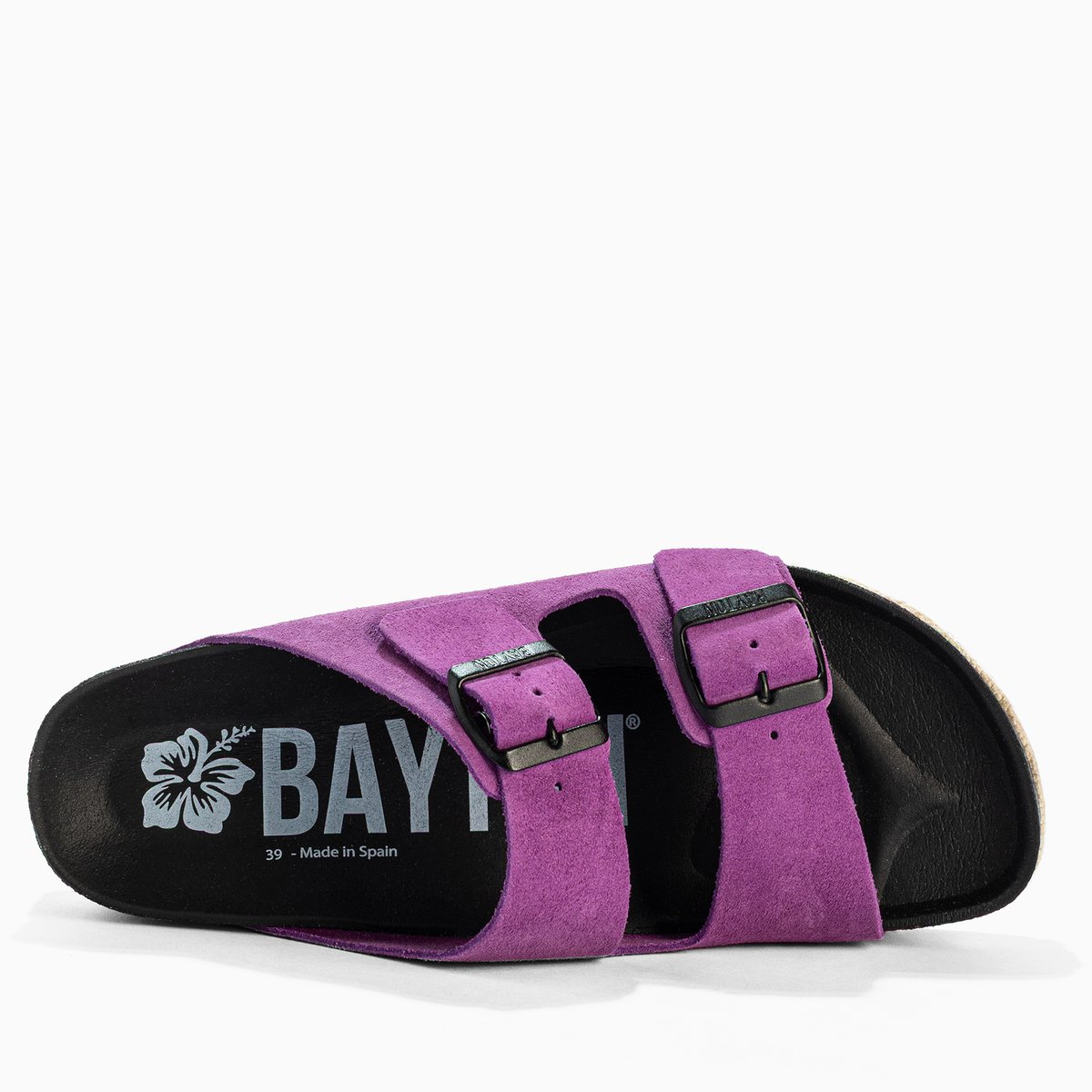 Sandales en cuir suedé ALCEE violet, BAYTON