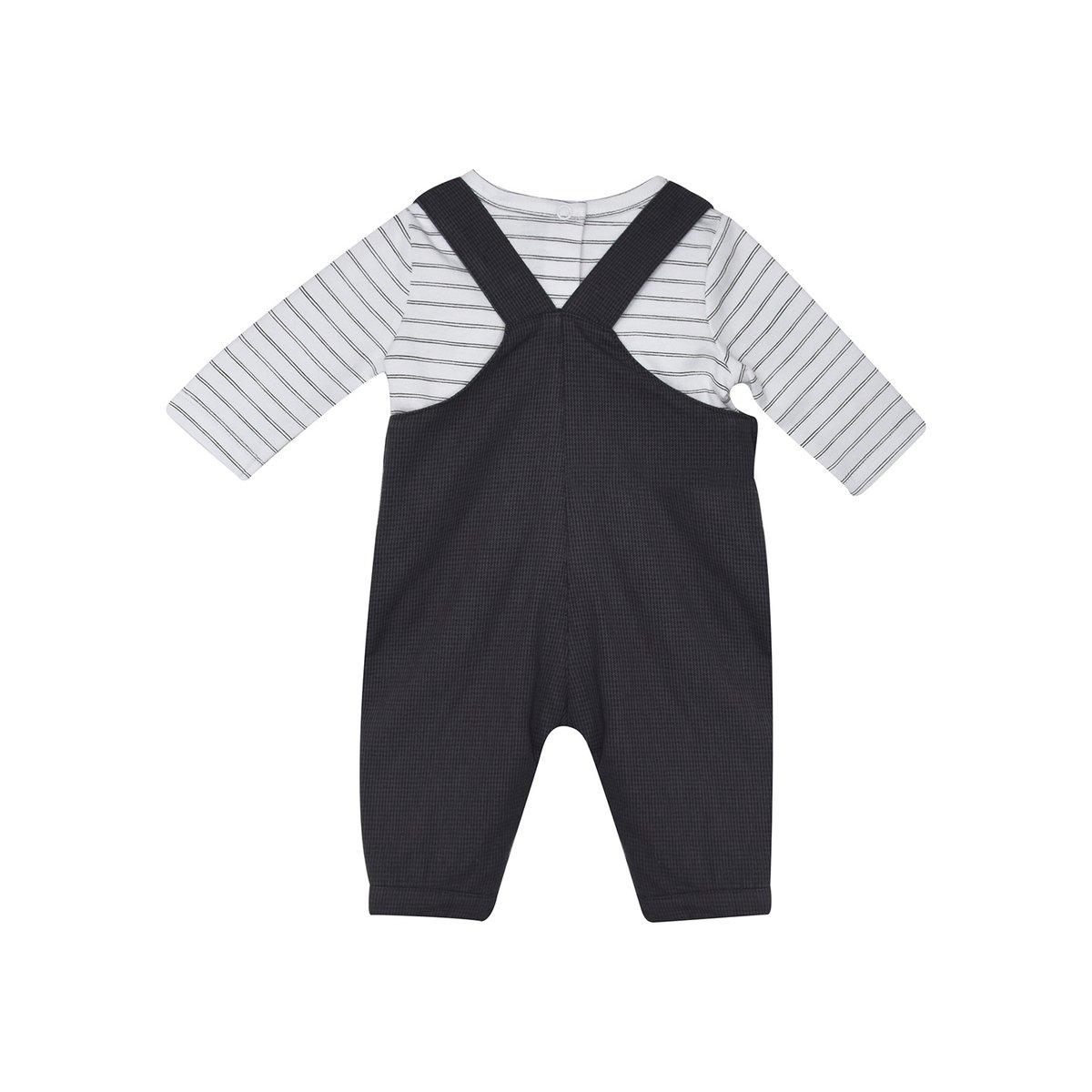 T shirt + salopette naissance fernand gris, SUCRE D'ORGE