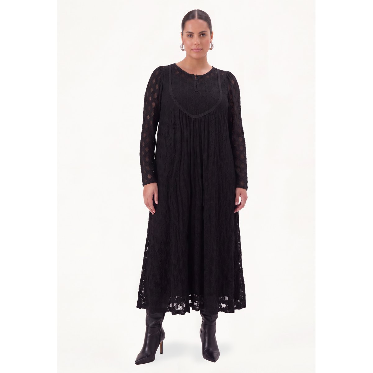 Robe avec manches longues noir, YOEK