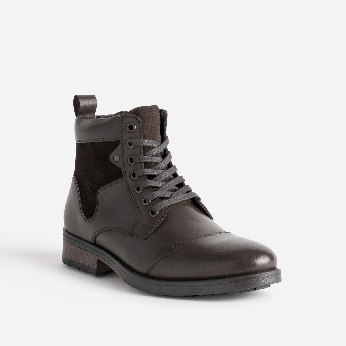 Boots en cuir LYVAN marron fonce, ERAM