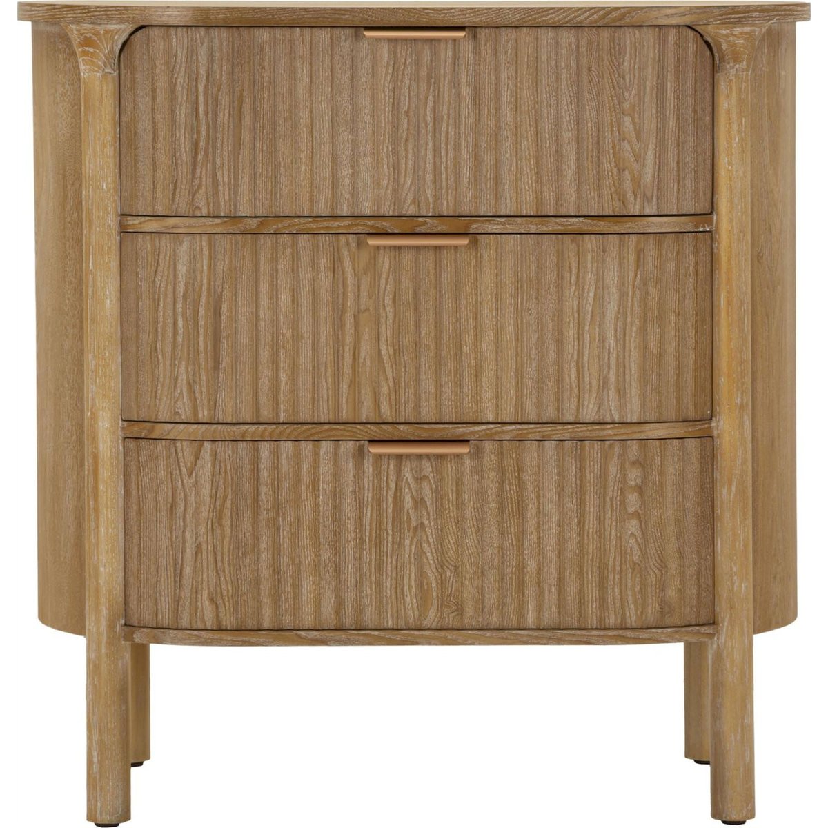 Commode 3 tiroirs en sapin et fer MODERN bois naturel, RECOLLECTION