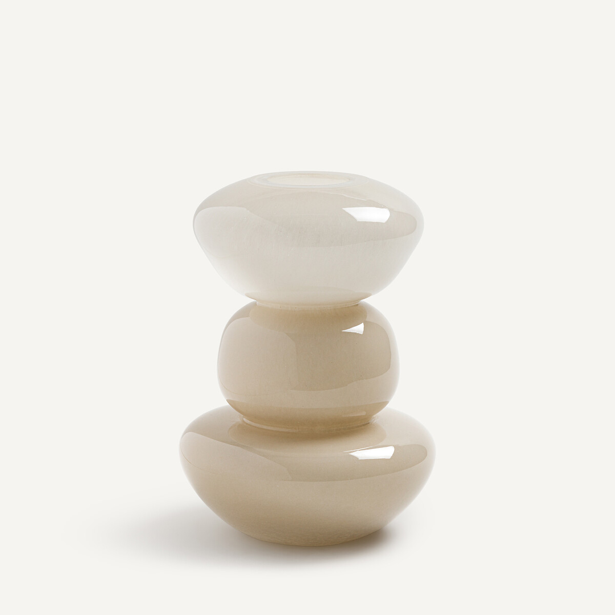 Vase en verre soufflé à la bouche H25,2 cm, Fysa ecru, AM.PM