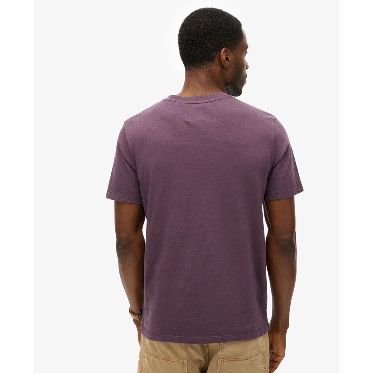 T-shirt classique à logo Venue violet suie flammé, SUPERDRY