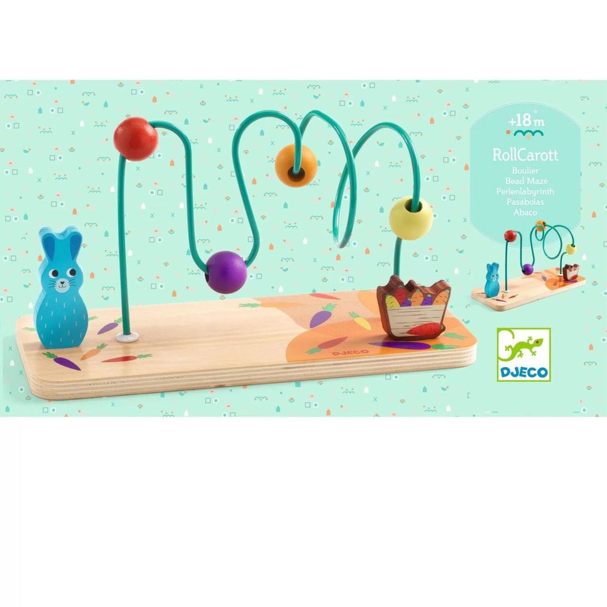 Boulier pour enfant RollCarott multicolore, DJECO