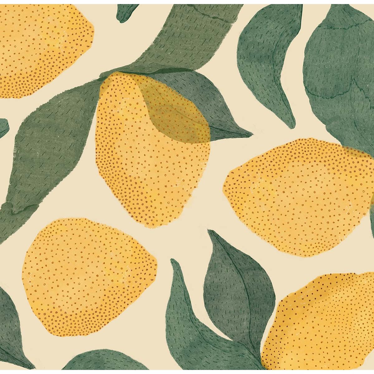 Papier peint citrons d'été intissé, HEXOA