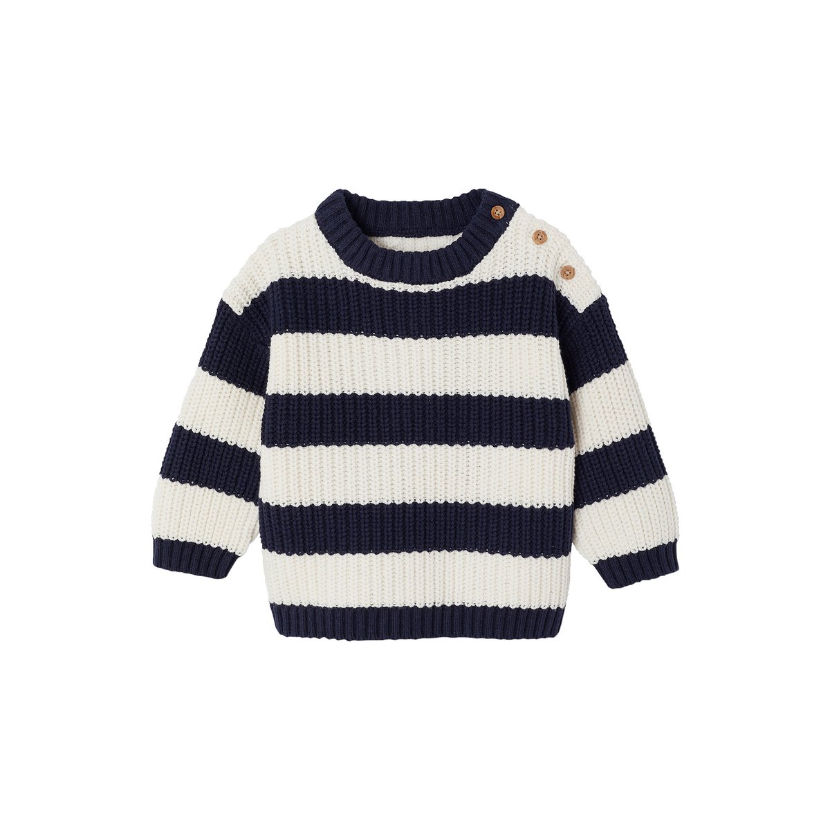 Pull manches longues marine, VERTBAUDET