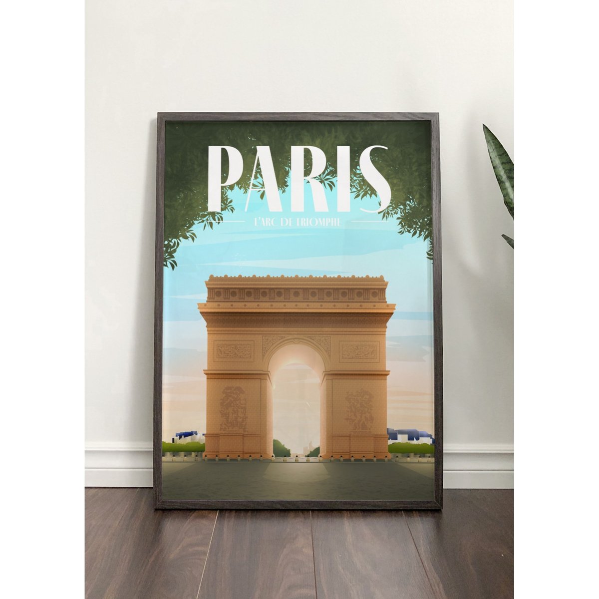 Poster ville de Paris : Arc de Triomphe blanc, L'AFFICHERIE