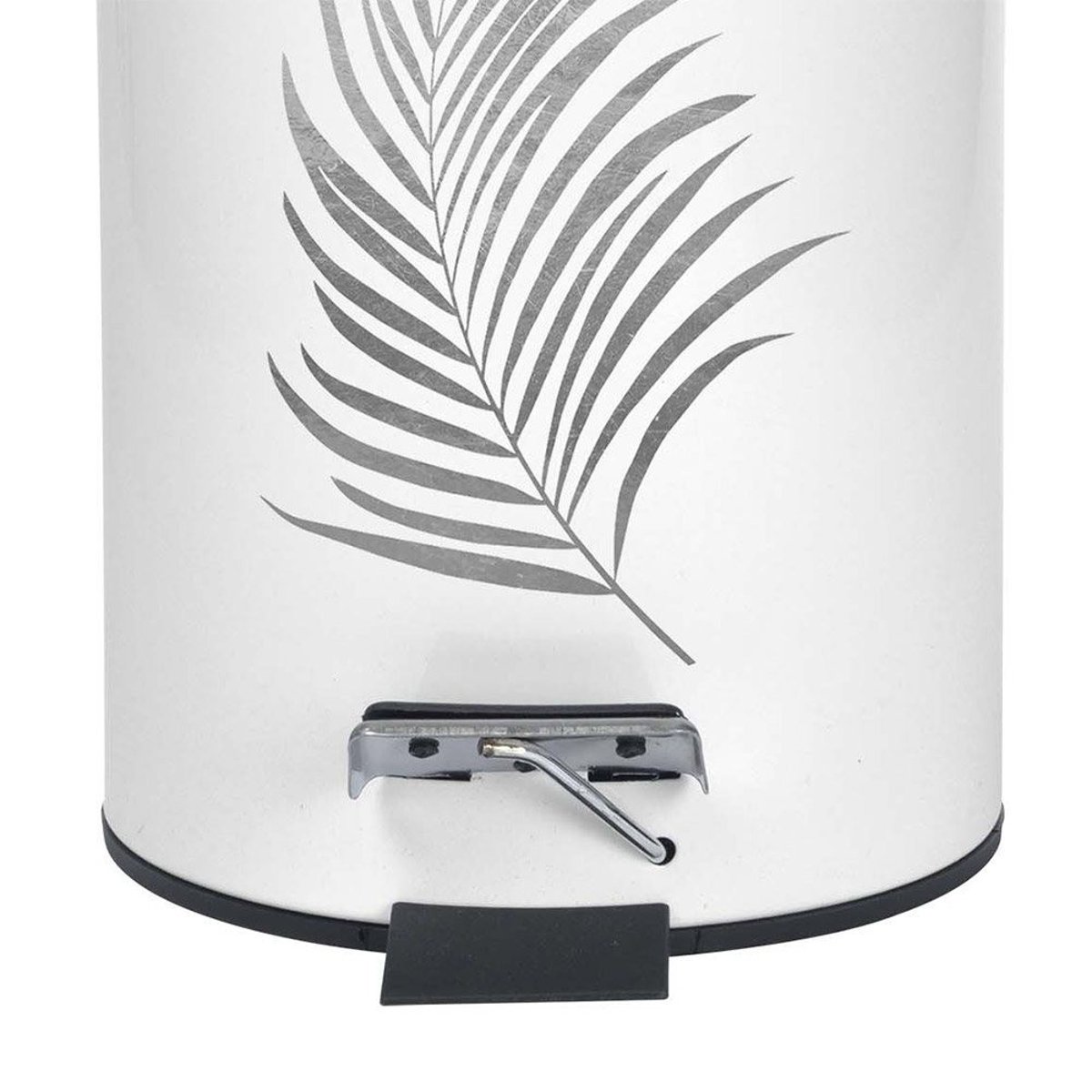 Poubelle à Pédale 3l Métal Orbella Blanc Argent blanc, DECORATIE