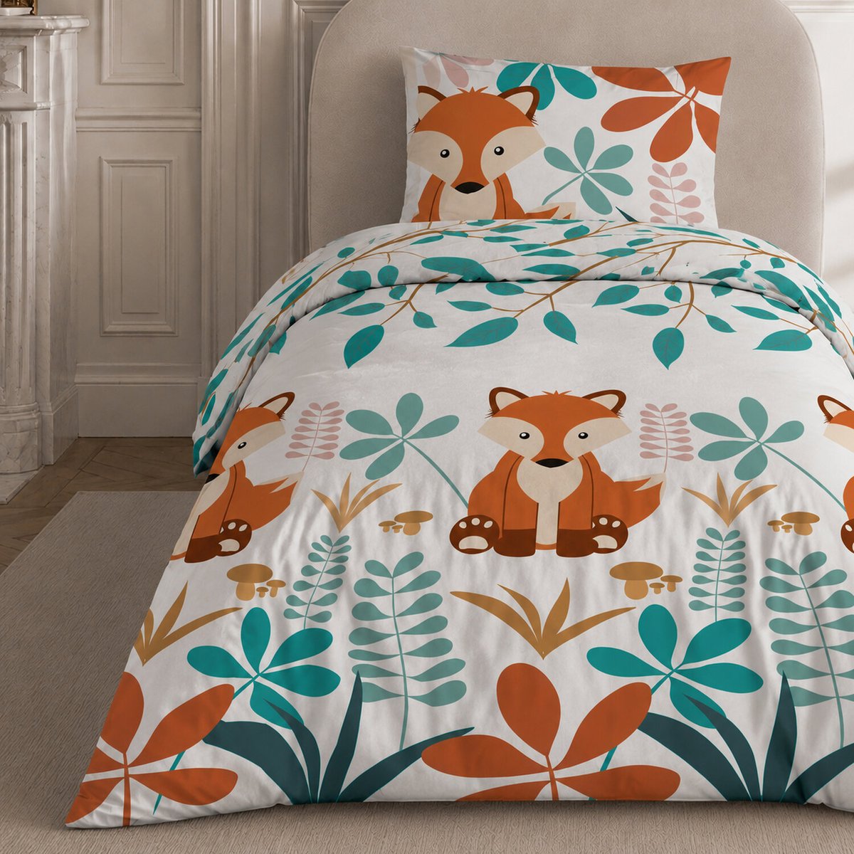 Parure de lit en coton motif géométrique, RENARDEAU multicolore, C DESIGN HOME TEXTILE
