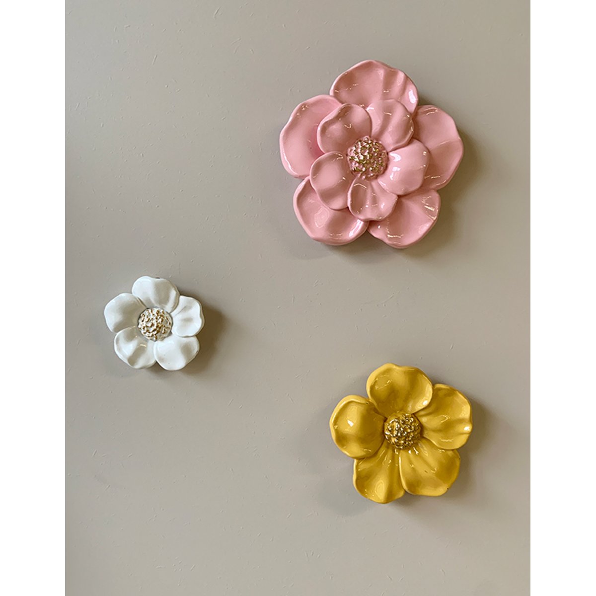 Déco murale fleur 15cm rose, EMDE