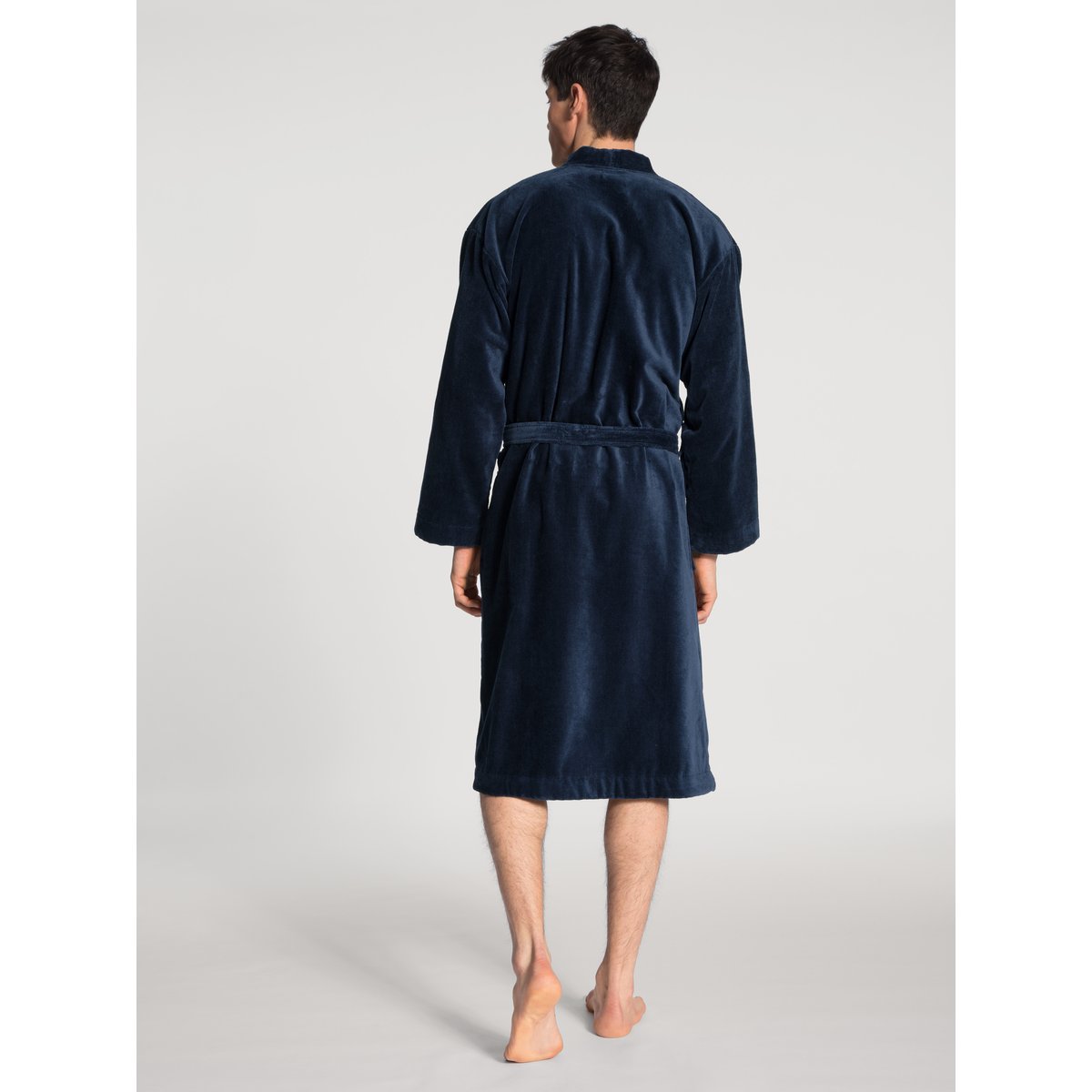 Peignoir manches longues Coton AFTER SHOWER bleu foncé, CALIDA