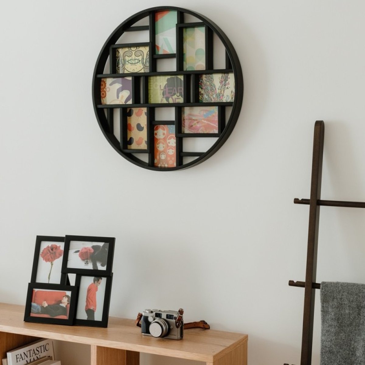 Cadre photo mural multi photos  LUNA noir, UMBRA
