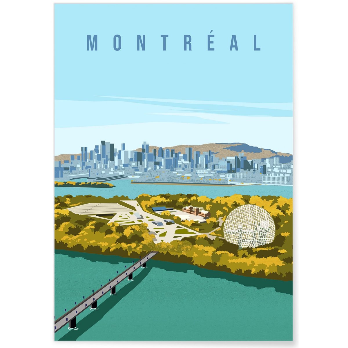 Affiche ville Montréal blanc, L'AFFICHERIE