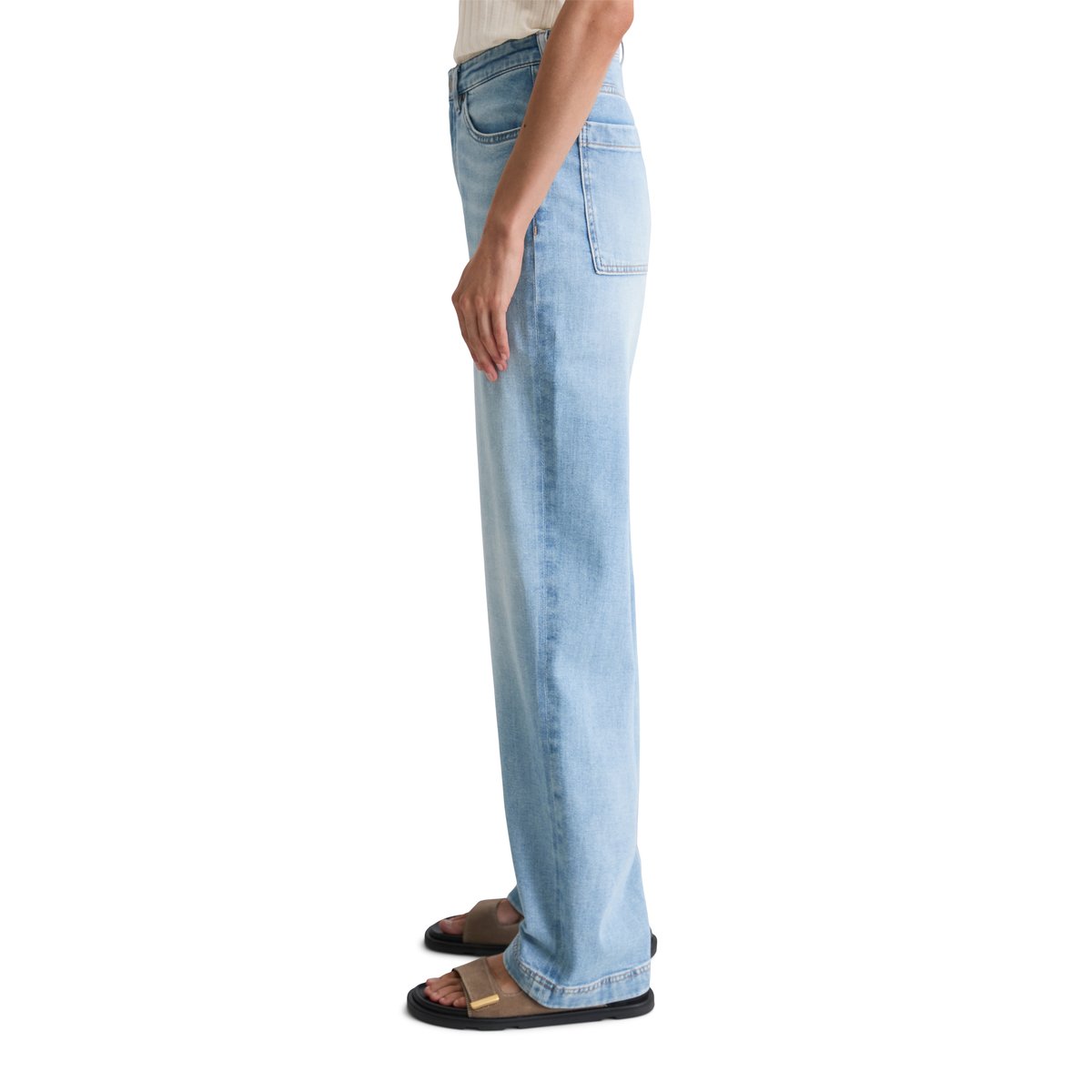 Jeans modèle Leby droit en mélange de coton organique bleu clair, MARC O'POLO