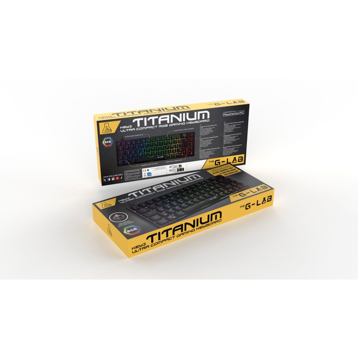 Clavier gamer KEYZ titanium couleur unique, THE G-LAB