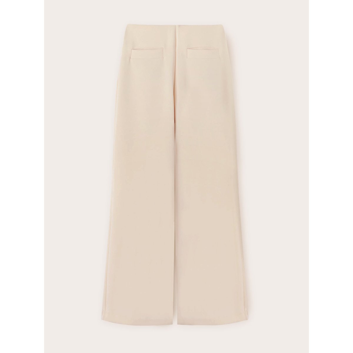 Pantalon palazzo taille haute en crêpe blanc, MOTIVI