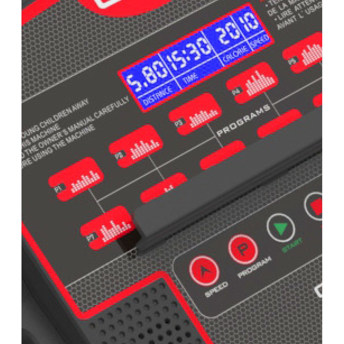 Tapis de course connecté - 14km/h - CARE - KINOMAP rouge, CARE FITNESS