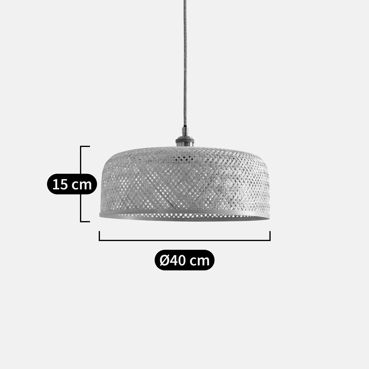 Suspension en bambou Ø40 cm, Katia naturel, LA REDOUTE INTERIEURS