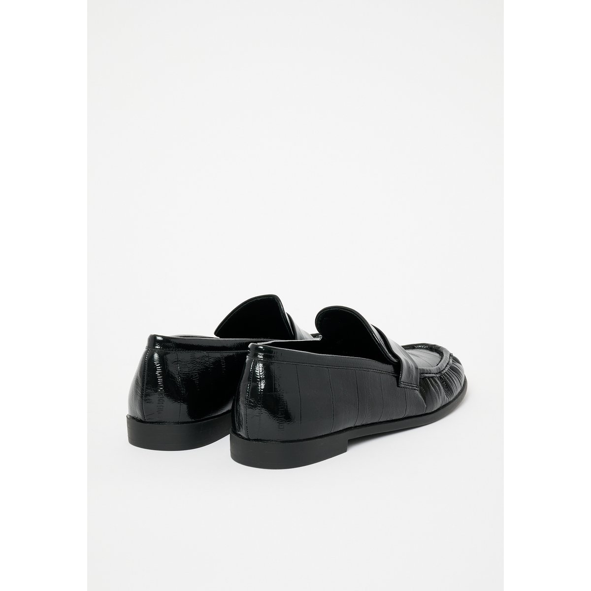 Mocassins effet croco verni noir, LOLALIZA