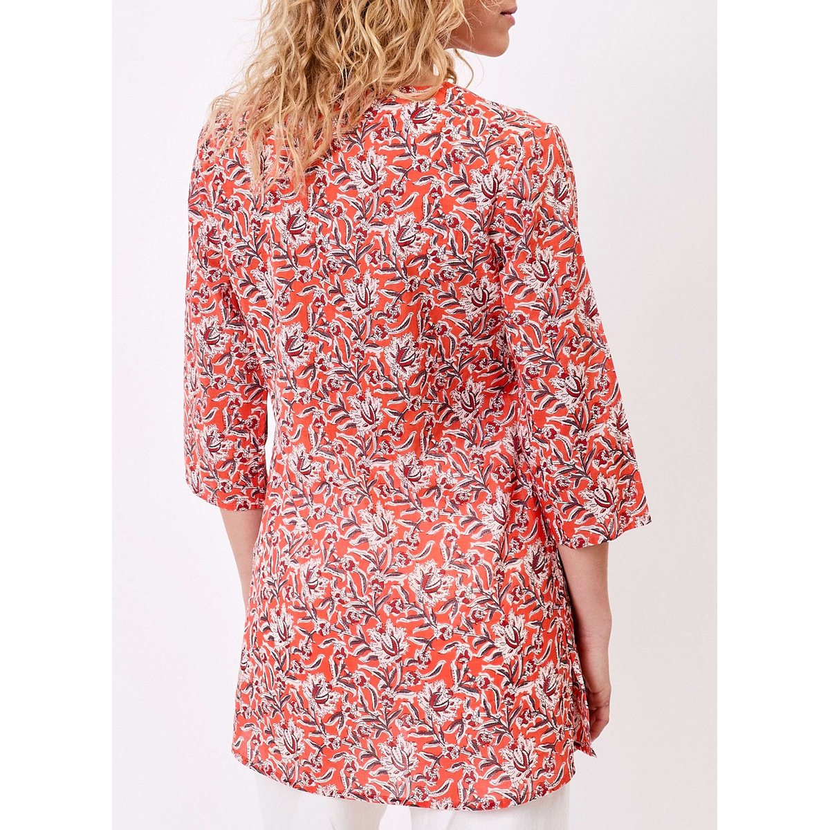 Tunique femme voile de coton bio LAURIE orange martson, LA FIANCÉE