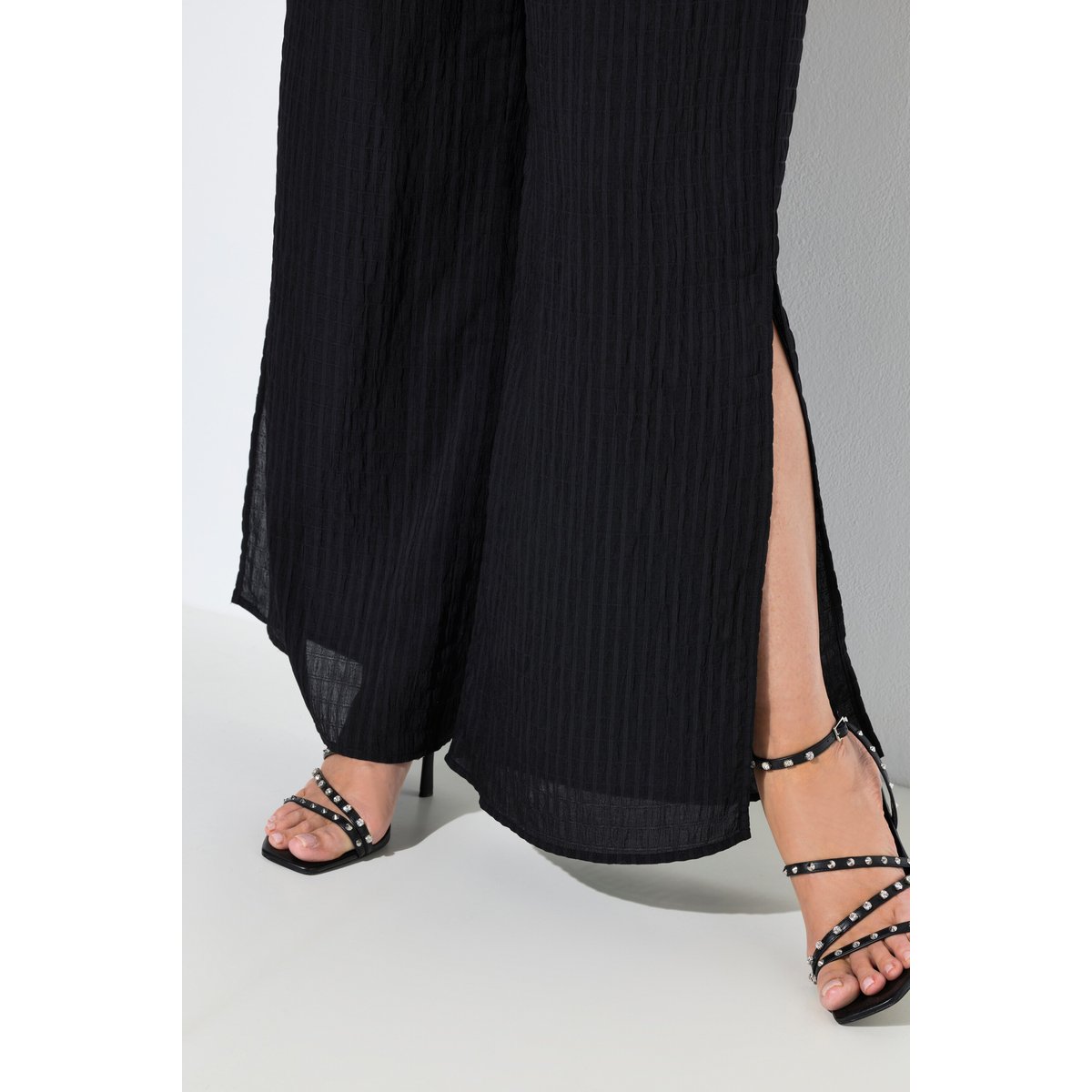 Pantalon, fentes à l’ourlet noir, ULLA POPKEN