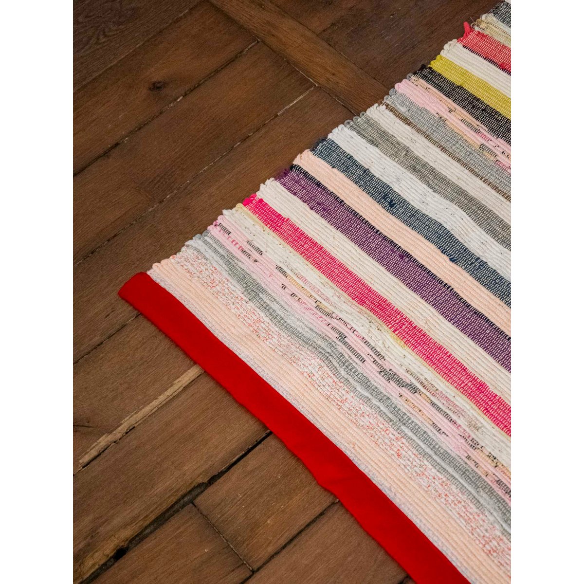 Tapis rayé multicolore Olivier N°128 - Bon état multicolore, DEBONGOUT