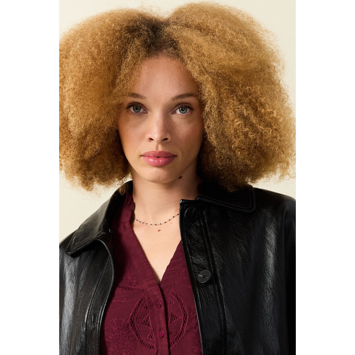 Veste oversize manches longues doublée noir, BONOBO
