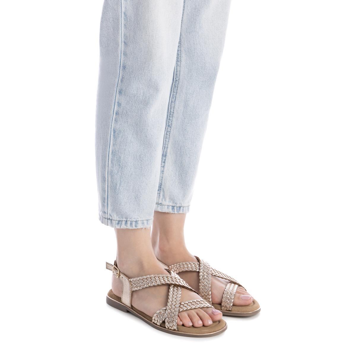 Sandale Plaine Boucle or, CARMELA